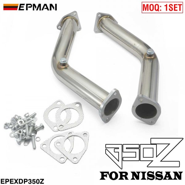 EPMAN Downpipe Exhaust Decat Down Pipe Catless For Nissan 350z For Infiniti G37 V36/FX30/FX50/QX70  For Turbine Housing Into The Exhaust EPEXDP350Z