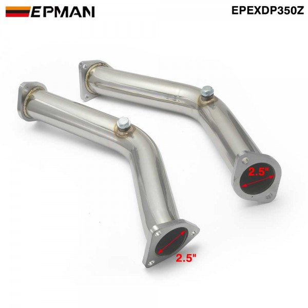 EPMAN Downpipe Exhaust Decat Down Pipe Catless For Nissan 350z For Infiniti G37 V36/FX30/FX50/QX70  For Turbine Housing Into The Exhaust EPEXDP350Z