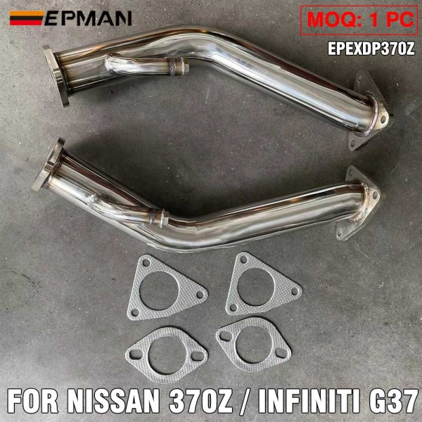 EPMAN Downpipe Exhaust Decat Down Pipe Catless For Nissan 370z For Infiniti G37 Z34 For Turbine Housing Into The Exhaust EPEXDP370Z EPMAN Downpipe Exhaust Decat Down Pipe Catless For Nissan 370z For Infiniti G37 Z34 For Turbine Housing Into The Exhaust EPEXDP370Z