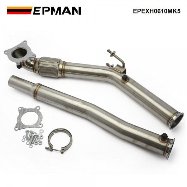 EPMAN Stainless Steel Twister Exhaust Downpipe For VW Golf Audi MK5 MK6 GTI 2.0 TSL EPEXH0610MK5