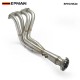 EPMAN Header Exhaust Downpipe 3" 4-1 Tri-Y For Honda Civic EK EG DC2 K Series K20 K24 V-Band Down Pipe EPEXHK20