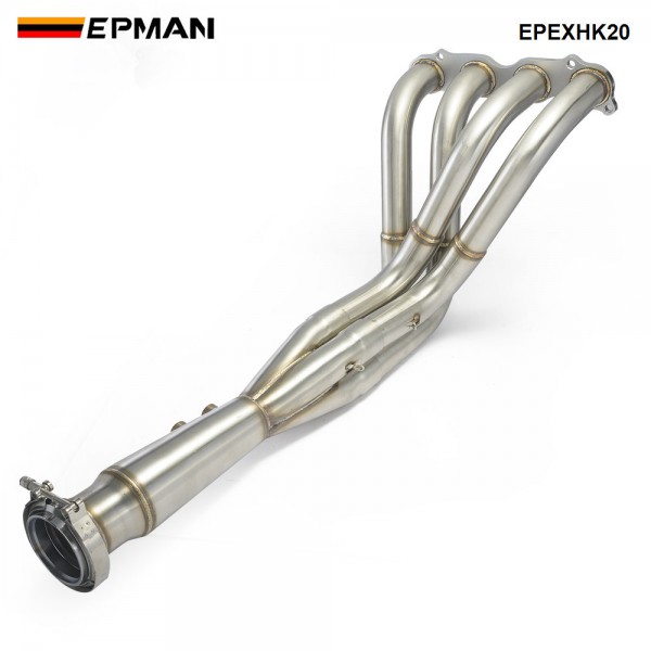 EPMAN Header Exhaust Downpipe 3" 4-1 Tri-Y For Honda Civic EK EG DC2 K Series K20 K24 V-Band Down Pipe EPEXHK20