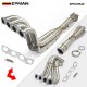 EPMAN Header Exhaust Downpipe 3" 4-1 Tri-Y For Honda Civic EK EG DC2 K Series K20 K24 V-Band Down Pipe EPEXHK20