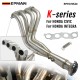 EPMAN Header Exhaust Downpipe 3" 4-1 Tri-Y For Honda Civic EK EG DC2 K Series K20 K24 V-Band Down Pipe EPEXHK20