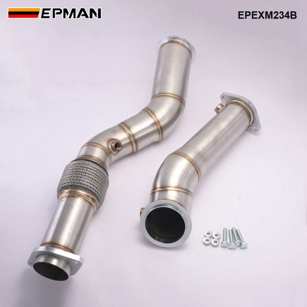 EPMAN Exhaust Catless Down Pipes For BMW S58 3.5" Fat Boy Downpipes M2 M3 M4 G87 G80 G82 G83 EPEXM234B