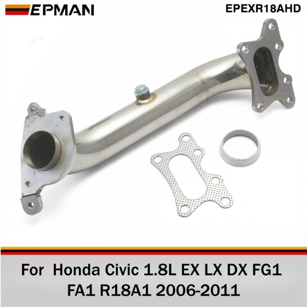 EPMAN Exhaust Manifold Catback Downpipe Stainless Steel For  Honda Civic 1.8L EX LX DX FG1 FA1 R18A1 2006-2011 EPEXR18AHD