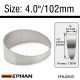 4.0 inch ( 102mm ) +$1.00