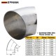 EPMAN Stainless Steel 1.5", 1.75", 2", 2.25", 2.5", 2.75", 3", 3.5", 4" Weldable 45° Elbows for Car Modified Exhaust Elbow Pipe, Exhaust Downpipe Cutout Stair Handrail etc.