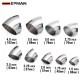 EPMAN Stainless Steel 1.5", 1.75", 2", 2.25", 2.5", 2.75", 3", 3.5", 4" Weldable 45° Elbows for Car Modified Exhaust Elbow Pipe, Exhaust Downpipe Cutout Stair Handrail etc.