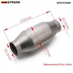 EPMAN 2.5 inch Universal Spun Catalytic Converter High Flow Stainless Steel 410250 EPSYCH250 