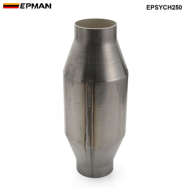 EPMAN 2.5 inch Universal Spun Catalytic Converter High Flow Stainless Steel 410250 EPSYCH250 