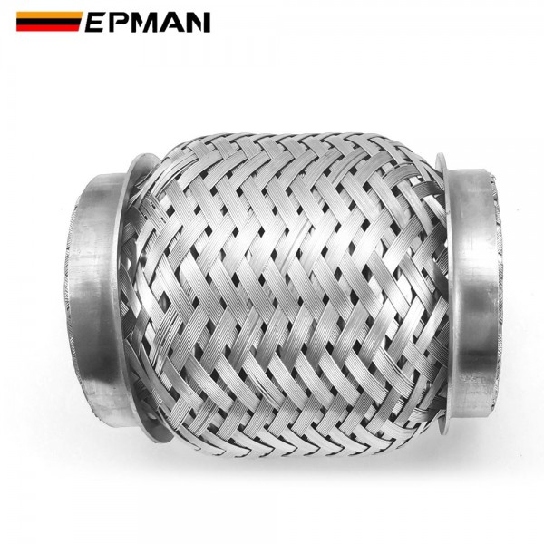 EPMAN SS304 Outer Braid Exhaust Stainless Flex Bellow Flexible Pipe 2.5" 3" 3.5" 4" With Interlock for Automotive (Pre-Order)