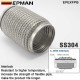 EPMAN Car Exhaust Flexible Pipe Stainless Steel 304 Exhaust Flex Connector Pipes Bellows Universal for Car Durable