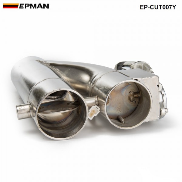 EPMAN Patented Product 2" / 2.25" / 2.5" / 3" Electric Exhaust Downpipe Cutout E-Cut Out Dual-Valve Controller Remote Kit EP-CUT007Y