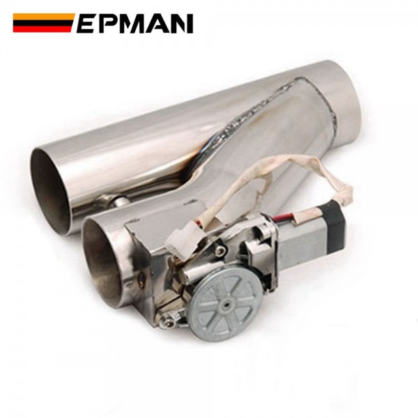 EPMAN Universal 2"/2.25"/2.5"/2.75"/3"/3.5" Stainless Steel Motorized Electric Exhaust Y-Pipe Cutoff Bypass Cutout Valve W/ Remote EP-CUTNEW