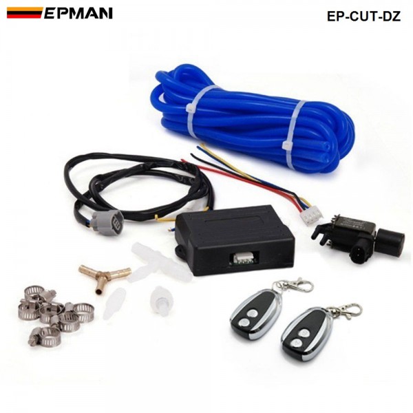 EPMAN - Exhaust Control Valve With Boost Actuator Cutout 2.5" 63mm Pipe CLOSED with Wireless Remote Controller Set EP-CUT63-CL-BOOST-BZ