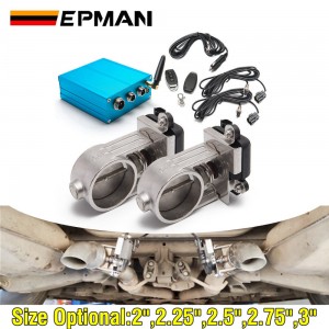 EPMAN - Exhaust Control Valve Dual Set w Remote Cutout Control For 2"/2.25"/2.5"/2.75"/3" Pipe 2 Sets EP-CUT001A25D-DZ