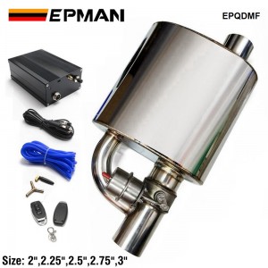 EPMAN 2"/2.25"/2.5"/2.75"/3" Exhaust Muffler With Dump Valve Electric Exhaust Cutout Remote Control Set EPQDMF