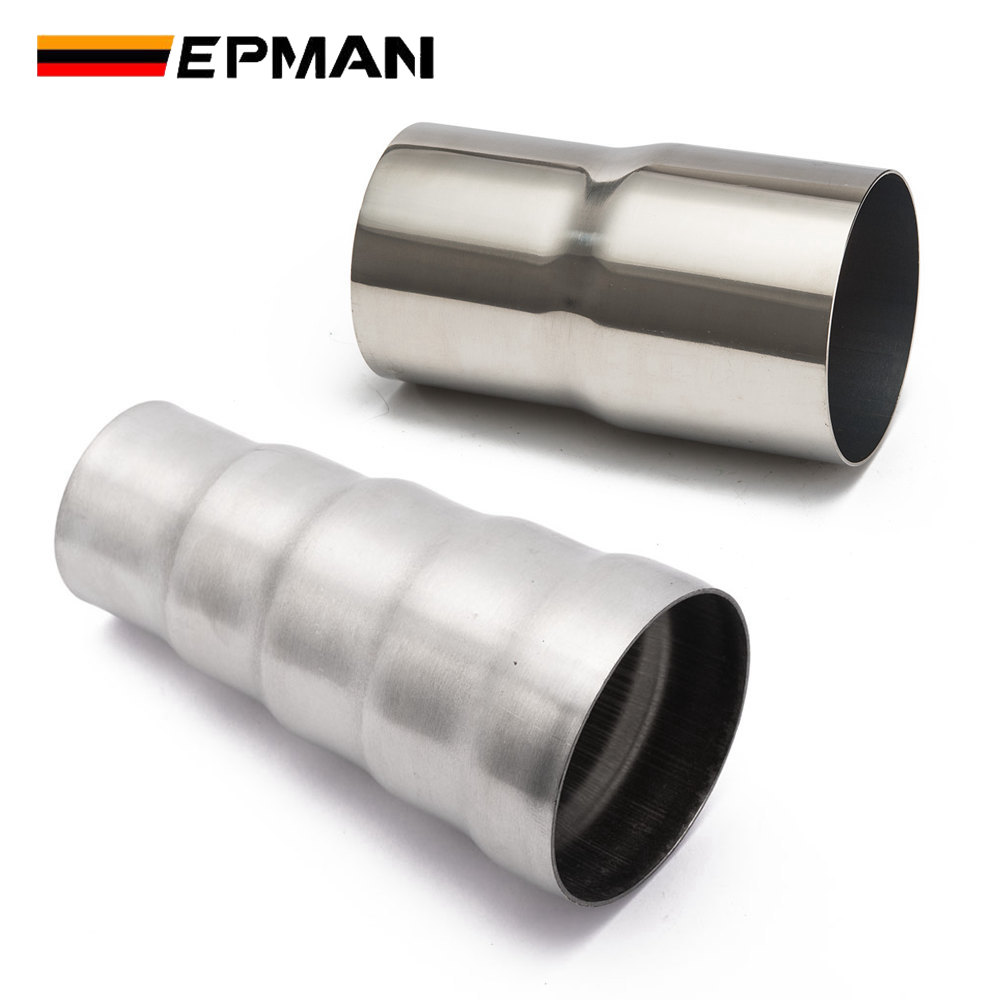 thumbnail interactive-video image 1 of 3" OD To 3" ID Exhaust Pipe Reducer Adapter – T304 Stainless Steel, Weld-On, 5" Length 1 of 6