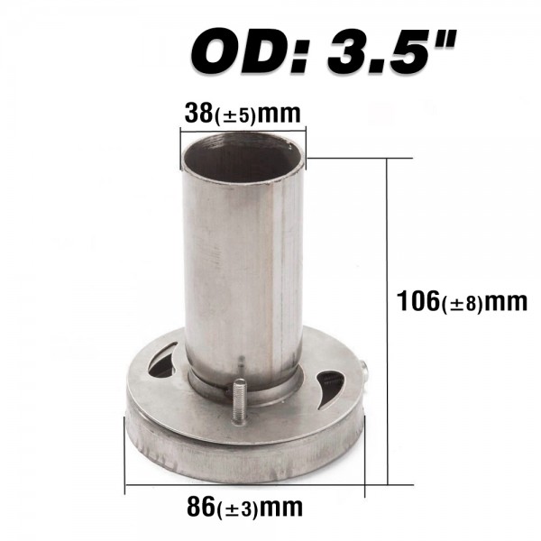 EPMAN -Universal Muffler Silencer Round Tip For 3.5" Round Tip Muffler EP-XS35 EPMAN -Universal Muffler Silencer Round Tip For 3.5" Round Tip Muffler EP-XS35