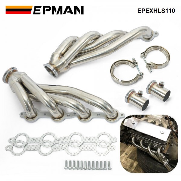 EPMAN Universal LS Swap Conversion Exhaust Headers LS1, LS2, LS3, LS6, LS Engines Truck & SUV,4.8L, 5.3L, 5.7L, 6.0L, 6.2L Engines, V8 Engines EPEXHLS110