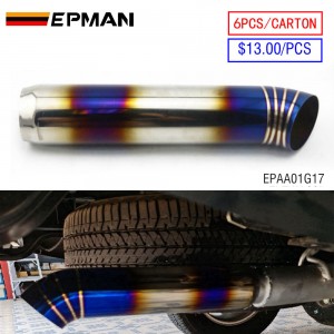 EPMAN 6PCS/Carton Universal 76mm 3" 201 Stainless Steel Turbo Induction Car Cold Air Intake Filter Pipe Hose Tube Car Exhaust Pipe EPAA01G17-6T