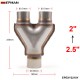 EPMAN Universal Y-Pipe Exhaust Pipe Tip Dual 2.25"/2.5"/3" Inlet / Outlet Stainless Steel 10PCS/Carton EPEXY2210Y EPMAN Universal Y-Pipe Exhaust Pipe Tip Dual 2.25"/2.5"/3" Inlet / Outlet Stainless Steel 10PCS/Carton EPEXY2210Y