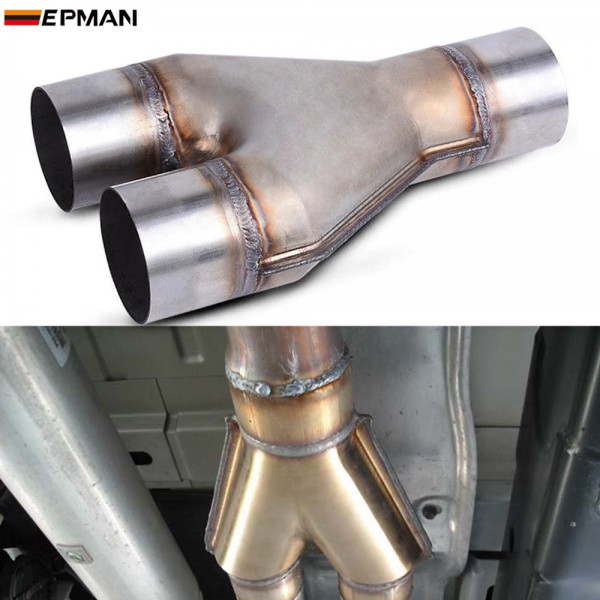 EPMAN Universal Y-Pipe Exhaust Pipe Tip Dual 2.25"/2.5"/3" Inlet / Outlet Stainless Steel 10PCS/Carton EPEXY2210Y EPMAN Universal Y-Pipe Exhaust Pipe Tip Dual 2.25"/2.5"/3" Inlet / Outlet Stainless Steel 10PCS/Carton EPEXY2210Y