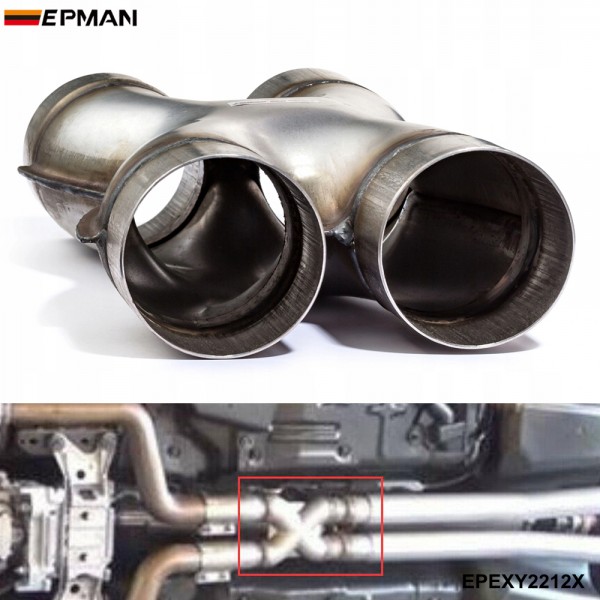 EPMAN Universal Crossover X-Pipe Dual 2.25