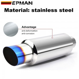 EPMAN 12PCS/Carton Car motorbike Exhaust systems Muffler Tip Universal Stainless steel styling Silencer tail pipe Burnt Tip