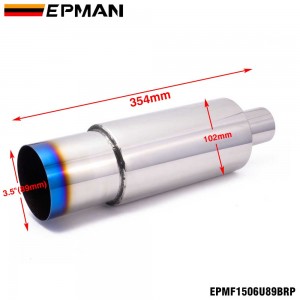 EPMAN 12PCS/Carton Car motorbike Exhaust systems Muffler Tip Universal Stainless steel styling Silencer tail pipe Burnt Tip (Pre-Order)