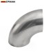 EPMAN Stainless Steel 1.5", 1.75" 2", 2.25", 2.5", 2.75", 3", 3.5", 4" Weld Long Radius 90 Elbows for Car Modified Exhaust Elbow Pipe, Exhaust Downpipe Cutout Stair Handrail etc.