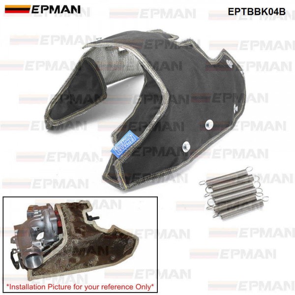 EPMAN K04 Exhaust Turbo Blanket Heat Shield Cover High Performance For K03 / K04 TURBO Turbo Charger EPTBBK04B 