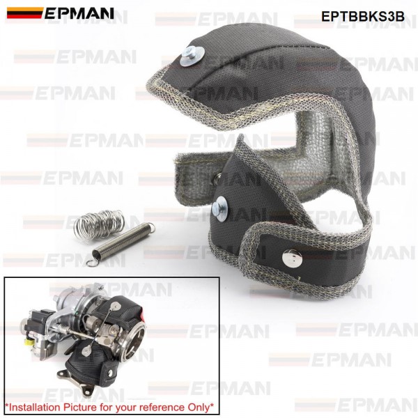 EPMAN Turbo Blanket Heat Shield Cover For Audi S3 8V / For VW Golf GTi / For VW Golf R / For Leon Cupra EPTBBKS3B