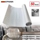 EPMAN 50SHEETS/CARTON Exhaust Heat Shield Automotive Embossed SS304 Heat Shield Muffler Exhaust Wrap, 19.7" x 19.7"/27.6" for Heat Barrier, Fire Wall, Exhaust Wrap EPWR22ST5050