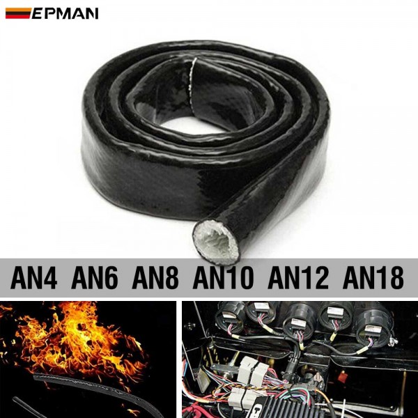 EPMAN Vulcan Fire Sleeve Fire Braid Flame Shield Black ID:6mm-30mm Or 1/4"-9/8" For AN4 AN6 AN8 AN10 AN12 AN18 Fuel Hose Line EPMAN Vulcan Fire Sleeve Fire Braid Flame Shield Black ID:6mm-30mm Or 1/4"-9/8" For AN4 AN6 AN8 AN10 AN12 AN18 Fuel Hose Line