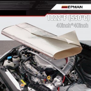 EPMAN Self Adhesive Heat Shield Protection Pad 40inch*40inch 550°C Heat Shield Mat EP-WR17DJB