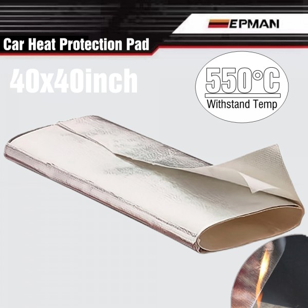 EPMAN Self Adhesive Heat Shield Protection Pad 40inch*40inch 550°C Heat Shield Mat EP-WR17DJB