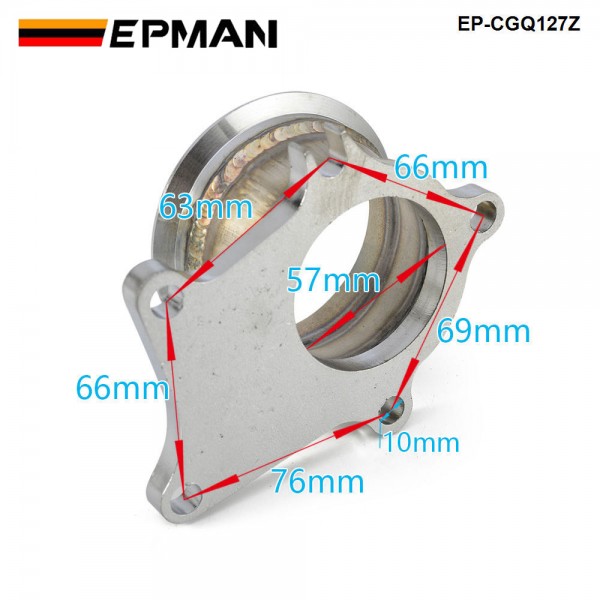 EPMAN T04E T3/T4 T3 .63A/R 5 bolt to 3" vband Stainless Steel Turbo Manifold Flange Adapter EP-CGQ127Z