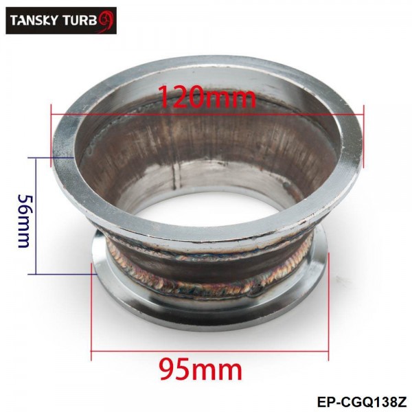 TANSKY -Steel Exhaust manifold uppipe catalyst Reducer for 4
