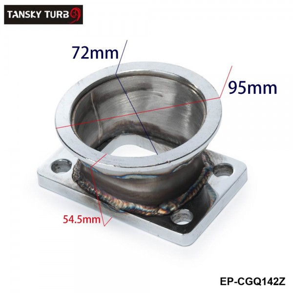 EPMAN Steel Adaptor for T3 4 Bolts to 3" V-Band Flange For Toyota Acura Honda BMW EP-CGQ142Z