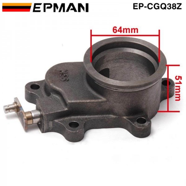 EPMAN T3/T4 T3 Turbocharger Turbo 5-Bolt 2.5" V-Band Cast Iron Flange EP-CGQ38Z