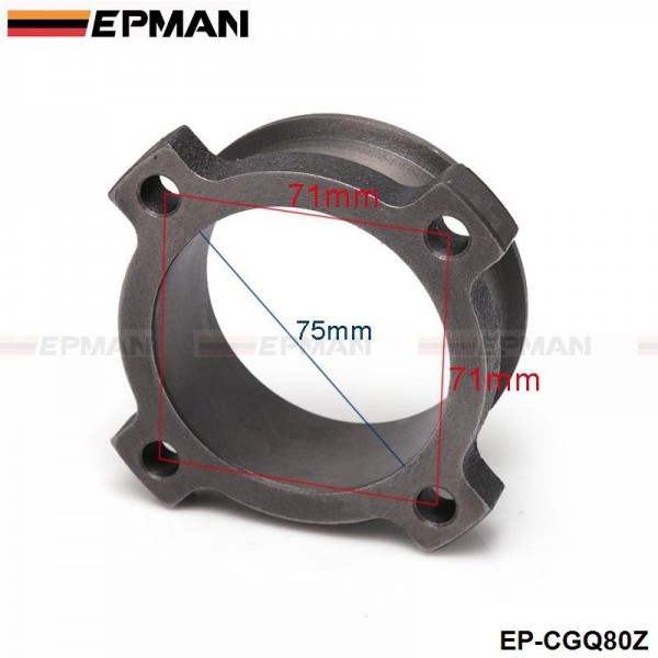 EPMAN  3" 4 Bolt To 3" V Band Adaptor Turbo Exhaust Flange T3 GT3582 GT35 Cast Flange Adaptor EP-CGQ80Z