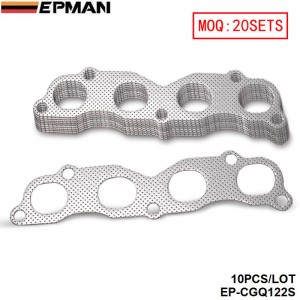 (MOQ:20SETS )EPMAN -10PCS/LOT Performance Exhaust Gasket For Honda Civic Integra RSX K20A K20A2 K20Z4 EP-CGQ122S