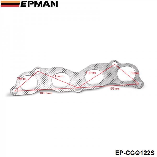 (MOQ:20 LOTS ) EPMAN 10PCS/LOT Performance Exhaust Gasket For Honda Civic Integra RSX K20A K20A2 K20Z4 EP-CGQ122S