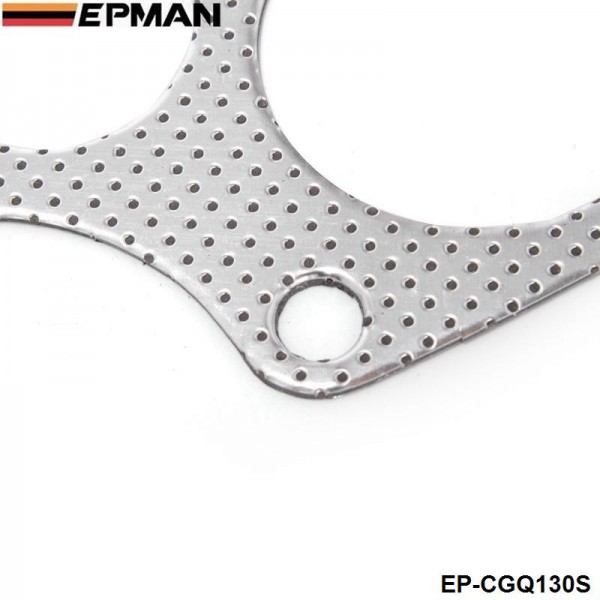 EPMAN 10PCS/PAK Aluminum Turbo to Downpipe Gasket For Mitsubishi EVO 1-3 4G63 EP-CGQ130S