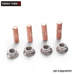 Epman Sport M10 x 1.50 Threaded Turbo Studs Kit Flange Nuts High Strength T3 T4 T6 Set of 4 EP-CGQ157HT