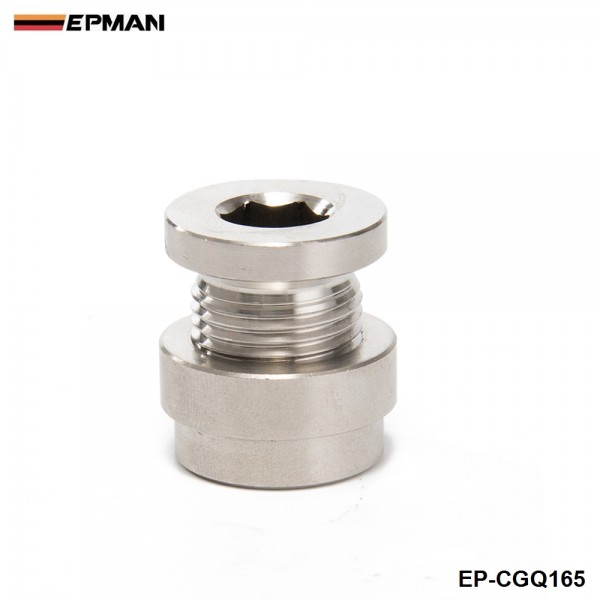 EPMAN -Universal O2 Sensor Stepped Mounting Boss (1Bungs/1Plugs) M18X1.5 Fits American cars EP-CGQ165