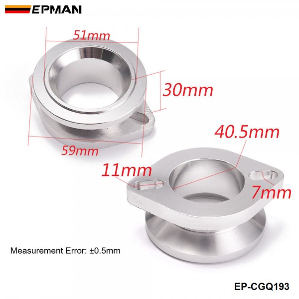 EPMAN -Billet Aluminium Adapter Flange: BOV For Greddy to Tial / 50mm Blow off Valve EP-CGQ193