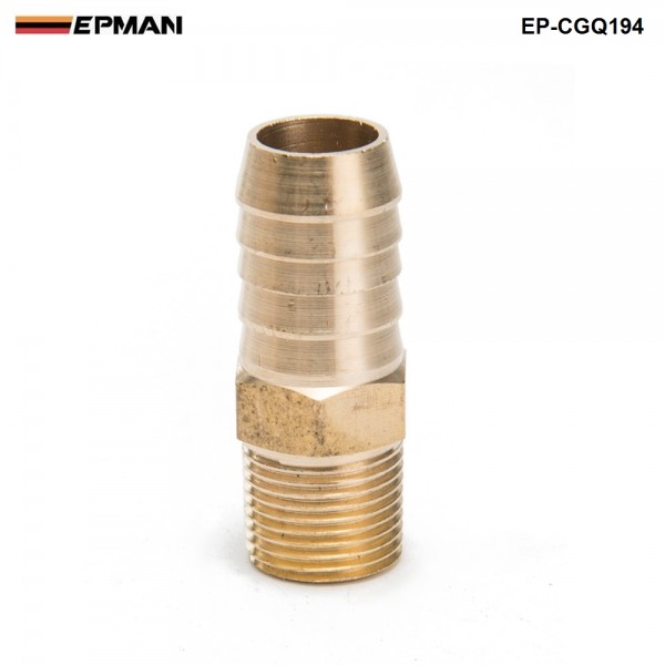 EPMAN - Brass Barb Fitting Coupler 5/8" Hose ID x 3/8" Male NPT Fuel Gas Water EP-CGQ194 EPMAN - Brass Barb Fitting Coupler 5/8" Hose ID x 3/8" Male NPT Fuel Gas Water EP-CGQ194